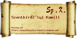 Szentkirályi Kamill névjegykártya